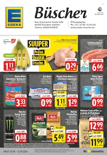 EDEKA Prospekt der Woche "Aktuelle Angebote" Seite 1, 07.09.2026 bis 12.09.2026 für Oberhausen Aktueller EDEKA Prospekt "Aktuelle Angebote" Seite 1 von 28 Seiten für Oberhausen