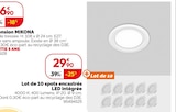 Lot de 10 spots encastrés LED intégrée dans le catalogue Weldom
