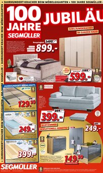Matratze im Segmüller Prospekt "SEGMÜLLER Jahrhundertkracher" mit 8 Seiten (Augsburg)