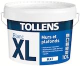 Peinture blanche mat 10L* - TOLLENS en promo chez Screwfix Dieppe à 62,70 €