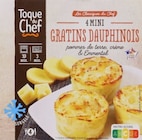 4 mini gratins dauphinois - Toque du Chef - Lidl à Cholet 4 mini gratins dauphinois - Toque du Chef en promo chez Lidl Cholet à 2,25 €