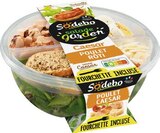 Salade Caesar poulet et concassé de tomates séchées - SODEBO à 2,80 € dans le catalogue Géant Casino