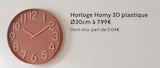 Horloge 3D plastique - Maxi Bazar à Courbevoie Horloge 3D plastique en promo chez Maxi Bazar Courbevoie à 7,99 €