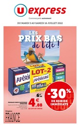 Catalogue U Express à Cagnes-sur-Mer, avec 16 pages Prospectus U Express à Cagnes-sur-Mer, "Les prix bas de l'été !", 16 pages, 05/07/2022 - 16/07/2022
