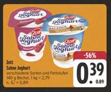 Sahne Joghurt Himbeere im Angebot bei E center in Jena Sahne Joghurt Himbeere Angebote von Zott bei E center Jena für 0,39 €