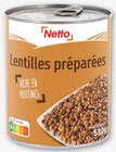 Promo LENTILLES PRÉPARÉES à 0,73 € dans le catalogue Netto à Sablé-sur-Sarthe
