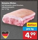 Schweine-Rücken im Netto Marken-Discount Prospekt Schweine-Rücken im aktuellen Netto Marken-Discount Prospekt für 4,99 €