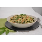 Salade de boulgour, tomates, courgettes, semoule de blé dur, menthe et persil. en promo chez Carrefour Market Salade de boulgour, tomates, courgettes, semoule de blé dur, menthe et persil. dans le catalogue Carrefour Market