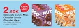 Bâtonnets Donuts Chocolat cookie Chocolat blanc - MIKO en promo chez Hmarket Bâtonnets Donuts Chocolat cookie Chocolat blanc - MIKO dans le catalogue Hmarket