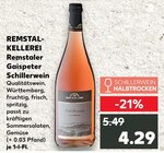 Kaufland Friedberg - Remstaler Gaispeter Schillerwein Angebot im Prospekt Remstaler Gaispeter Schillerwein bei Kaufland im Friedberg Prospekt für 4,29 €