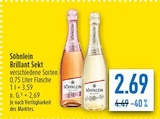 Brillant Sekt Rosé oder Brillant Sekt Halbtrocken von Söhnlein im aktuellen diska Prospekt