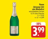 Jahrgangs Sekt oder Alkoholfrei bei EDEKA im Dinkelsbühl Prospekt für 3,99 €