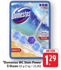 WC Stein Power 5 Ocean im Angebot bei EDEKA in Singen WC Stein Power 5 Ocean Angebote von Domestos bei EDEKA Singen für 1,29 €