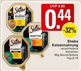 Katzennahrung im Angebot bei WEZ in Minden Katzennahrung Angebote von Sheba bei WEZ Minden für 0,44 €