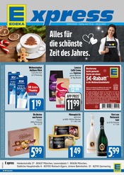 E xpress Supermarkt Prospekt der aktuellen Woche mit 4 Seiten, gültig von 15.12.2025 bis 20.12.2025, in Eggenthal und Umgebung Aktueller E xpress Supermarkt Prospekt in Eggenthal und Umgebung, "Wir lieben Lebensmittel." mit 4 Seiten, 15.12.2025 - 20.12.2025