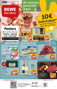 REWE Prospekt Sonsbeck "Dein Markt" mit 33 Seiten