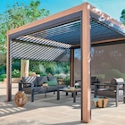 Pergola bioclimatique evora effet bois 4×3m - HESPÉRIDE à 2 290,00 € dans le catalogue Maxi Bazar