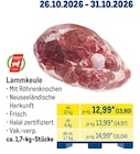 Lammkeule im METRO Prospekt Lammkeule von Ashley im aktuellen METRO Prospekt für 13,90 €