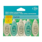 5 mini rubans correcteurs - CARREFOUR en promo chez Carrefour 5 mini rubans correcteurs - CARREFOUR dans le catalogue Carrefour