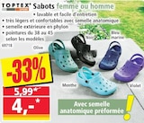 Sabots femme ou homme - TOPTEX en promo chez Norma Metz à 4,00 €