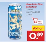 Oktoberfestbier Angebote von Löwenbräu bei Netto Marken-Discount Weißwasser für 0,89 €