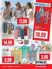 Trinkflasche im Kaufhaus Stolz Prospekt in Rostock Aktueller Kaufhaus Stolz Prospekt mit Trinkflasche, "STOLZ. Das Kaufhaus im Norden.", Seite 15