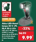 Aktuelles Akku-LED-Handlampe 20 V »PL HLA 20-Li A1« Angebot bei Kaufland in Frankfurt (Main) ab 9,99 €