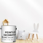 Peinture TDP décoration murs et boiseries blanc brillant 2,5L en promo chez Décor Discount Carcassonne à 18,90 €