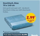 Duschtuch, blau Angebote von Bench bei Penny Essen für 2,99 €