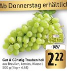 E center - Trauben hell Angebot im Prospekt Trauben hell bei E center im Prospekt "" für 2,22 €