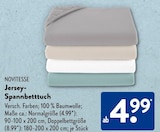 Jersey-Spannbetttuch von Novitesse im aktuellen ALDI SÜD Prospekt für 4,99 €