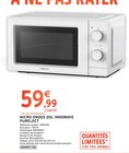 Micro ondes 20l innowave - PURELECT - Intermarché à Montbéliard Micro ondes 20l innowave - PURELECT en promo chez Intermarché Montbéliard à 59,99 €