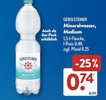 Mineralwasser, Medium Angebote von Gerolsteiner bei ALDI SÜD Erlangen für 0,74 €