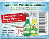 Reiniger Spülflasche im Angebot bei GLOBUS in Krefeld Reiniger Spülflasche Angebote von Frosch bei GLOBUS Krefeld für 1,79 €