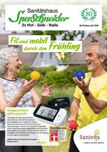 Aktueller Sperschneider GmbH Orthopädie + Rehatechnik Prospekt "Fit und mobil durch den Frühling" Seite 1 von 6 Seiten für Hof