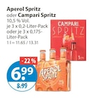 Aperitif im V-Markt Prospekt Aperitif von Aperol Spritz oder Campari Spritz im aktuellen V-Markt Prospekt für 6,99 €