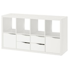 Regal mit 2 Türen 4 Schubladen/wellenförmig weiß von KALLAX im aktuellen IKEA Prospekt für 129,99 €