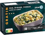 Gratin de pâte, épinard, poireau et sauce au comté - Picard en promo chez Picard Gratin de pâte, épinard, poireau et sauce au comté - Picard dans le catalogue Picard