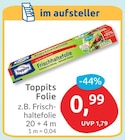 Frischhaltefolie im budni Prospekt Frischhaltefolie von Toppits im aktuellen budni Prospekt für 0,99 €