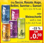 Secco, Rosato, Hugo, Bellini, Sunrise o. Sunset oder Weinschorle weiß o. rosé bei Zimmermann im Schortens Prospekt für 0,59 €