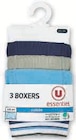 Lot de 3 boxers garçon - U ESSENTIEL dans le catalogue Hyper U