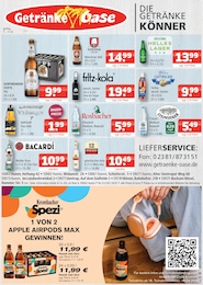 Getränke Oase Prospekt für Hamm: "Aktuelle Angebote", 1 Seite, 07.04.2026 - 11.04.2026