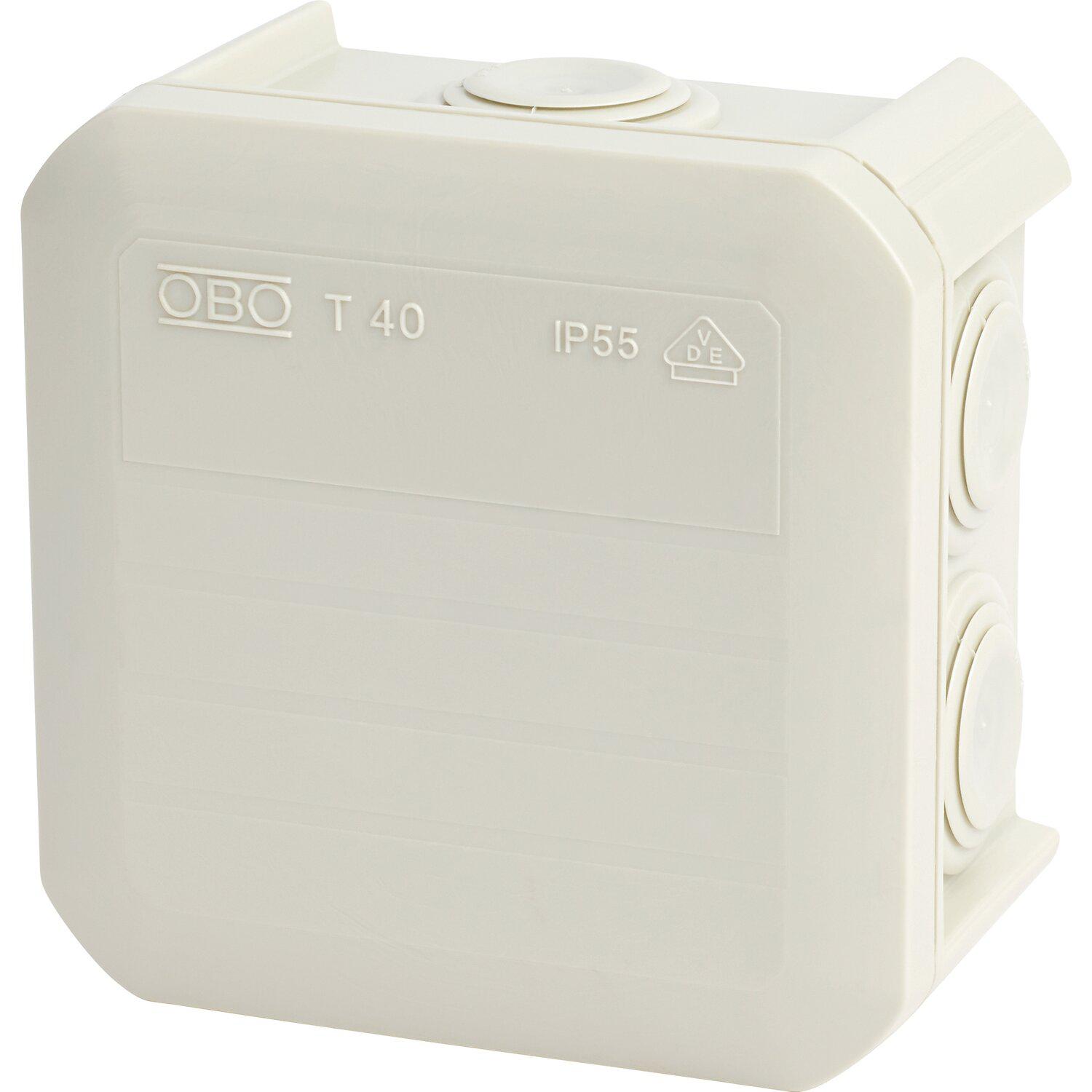 OBI Templin - Abzweigkasten Aufputz 90 mm x 90 mm Grau IP55 Abzweigkasten Aufputz 90 mm x 90 mm Grau IP55 Angebot bei OBI Templin im Prospekt INNENAUSBAU