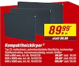 Kompaktheizkörper im toom Baumarkt Prospekt Kompaktheizkörper von  im aktuellen toom Baumarkt Prospekt für 89,99 €