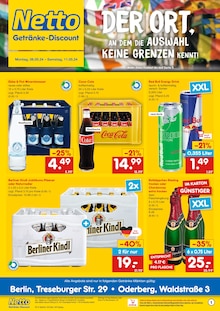 Netto Marken-Discount Prospekt "DER ORT, AN DEM DIE AUSWAHL KEINE GRENZEN KENNT." mit  Seiten (Berlin)