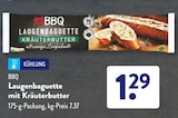 Laugenbaguette mit Kräuterbutter im ALDI SÜD Prospekt Laugenbaguette mit Kräuterbutter von BBQ im aktuellen ALDI SÜD Prospekt für 1,29 €