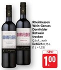 Rheinhessen Wein-Genuss Dornfelder Rotwein trocken Angebote bei E center Schorndorf für 1,00 €