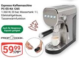 Espresso-Kaffeemaschine PC-ES-KA 1265 Angebote von Profi Cook bei GLOBUS Salzgitter für 59,99 €