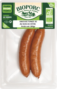 SAUCISSE FUMÉES x 2 - NaturéO à Montrouge SAUCISSE FUMÉES x 2 en promo chez NaturéO Montrouge