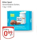 Aktuelles Ritter Sport Angebot bei GLOBUS in Bochum ab 0,99 €